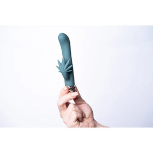 Kusha 420 Series Crystal Gems G-Spot Vibrator - Green - MyPleasure