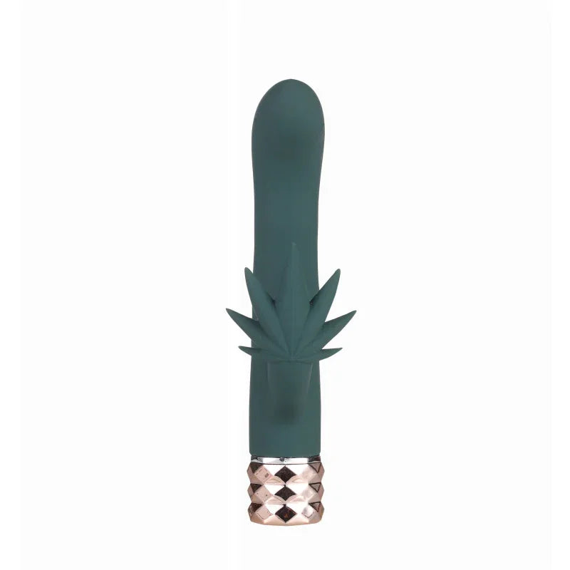Kusha 420 Series Crystal Gems G-Spot Vibrator - Green - MyPleasure