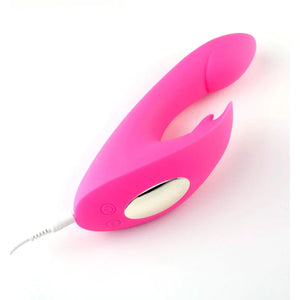 Leah USB Rechargeable Silicone 10-Function Rabbit Vibrator - Pink - MyPleasure