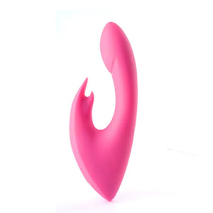 Leah USB Rechargeable Silicone 10-Function Rabbit Vibrator - Pink - MyPleasure