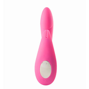 Leah USB Rechargeable Silicone 10-Function Rabbit Vibrator - Pink - MyPleasure