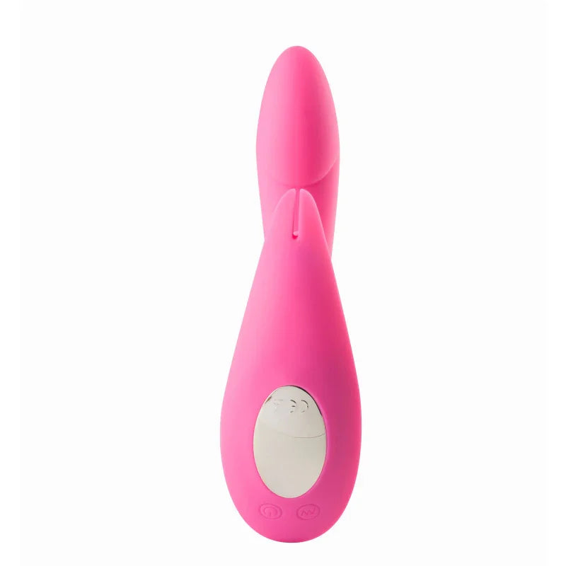 Leah USB Rechargeable Silicone 10-Function Rabbit Vibrator - Pink - MyPleasure