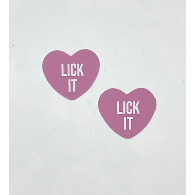 Lick It Light Pink Candy Heart Pasties - MyPleasure