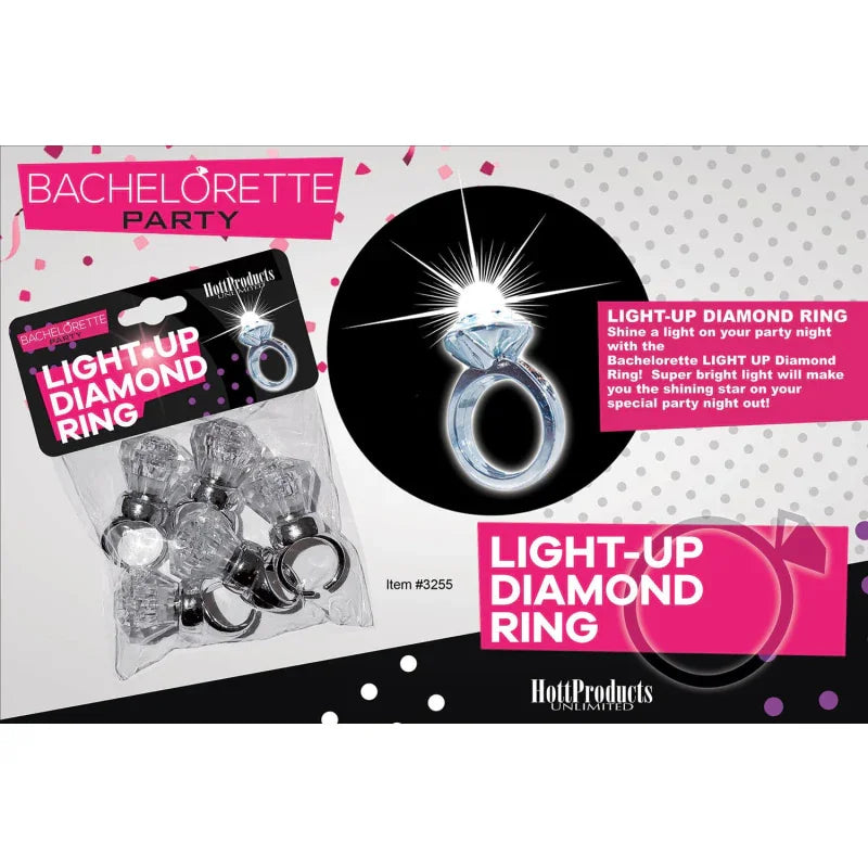 Light Up Diamond Ring 5 Pk - MyPleasure