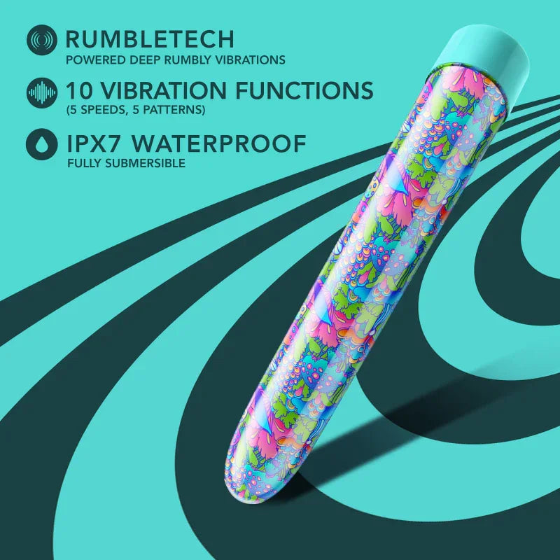 Limited Addiction - Utopia - 7 Inch Rechargeable Vibe - Aqua - MyPleasure