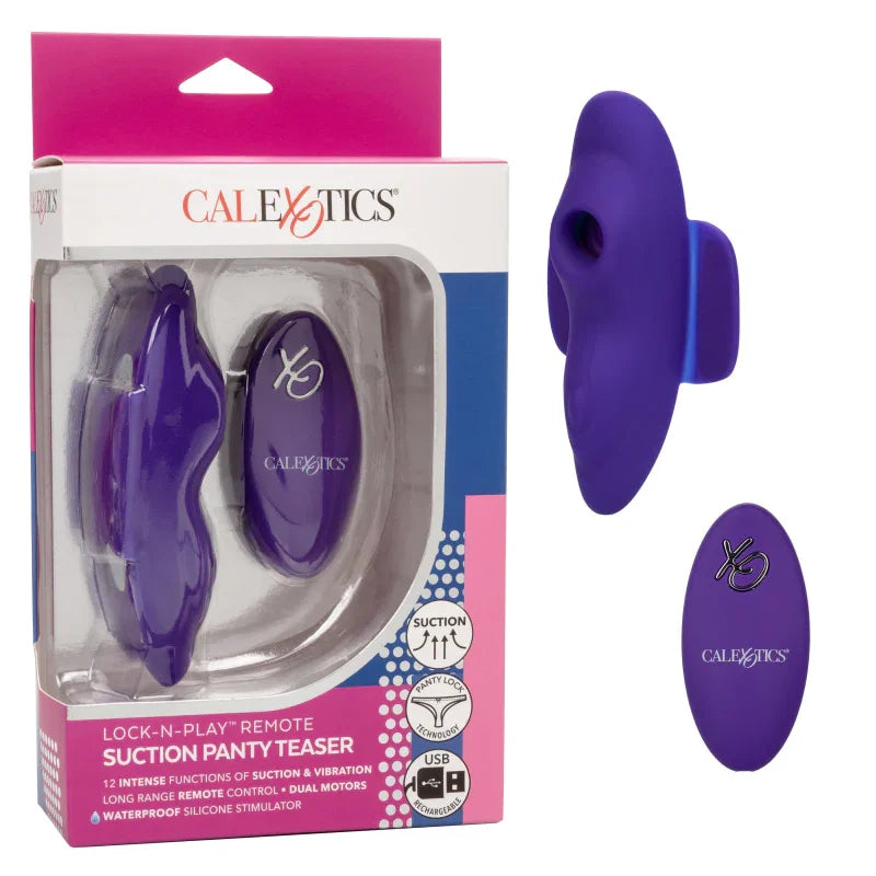 Lock-N-Play Remote Suction Panty Teaser - Purple - MyPleasure