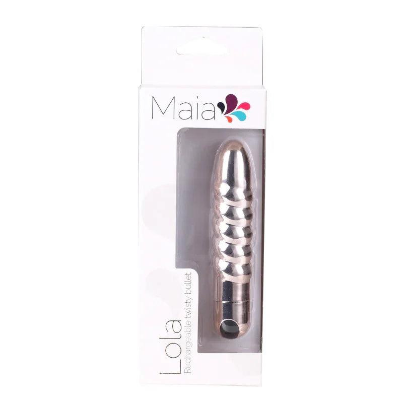 Lola 10 Function Vibrating Twisty Bullet - Rose Gold - MyPleasure