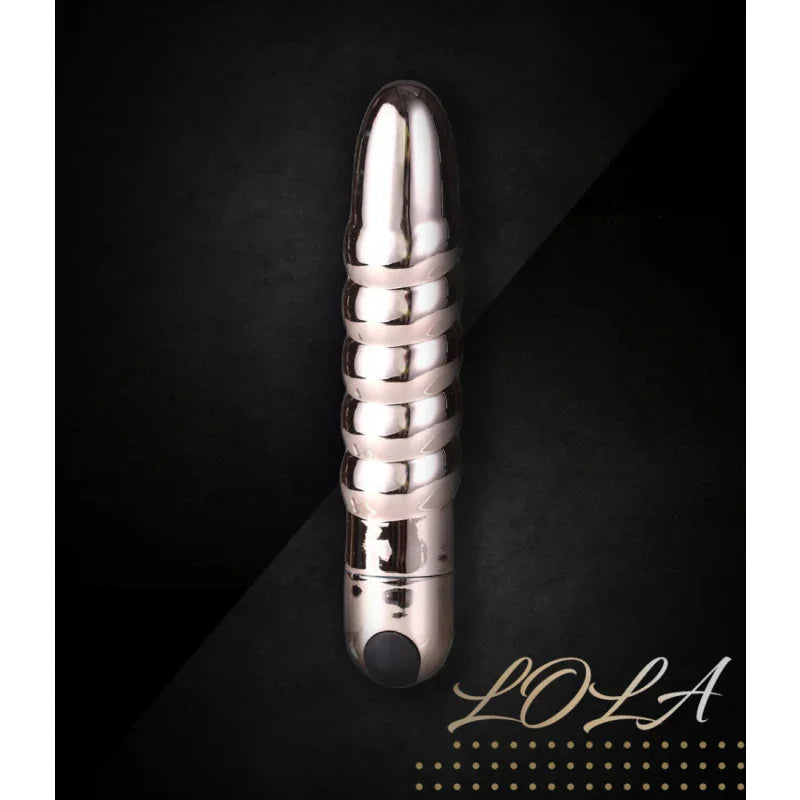 Lola 10 Function Vibrating Twisty Bullet - Rose Gold - MyPleasure
