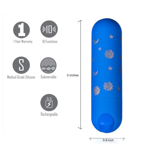 Luna Super Charged Mini Bullet - Blue - MyPleasure