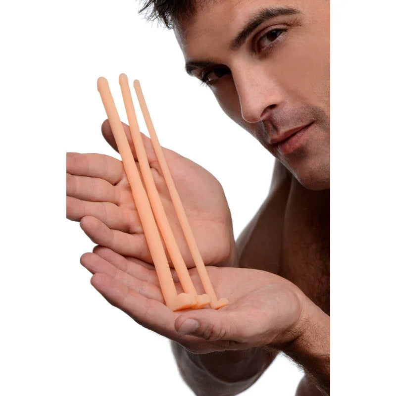 Master Series Dockers Silicone Urethral Sound Set - Flesh - MyPleasure