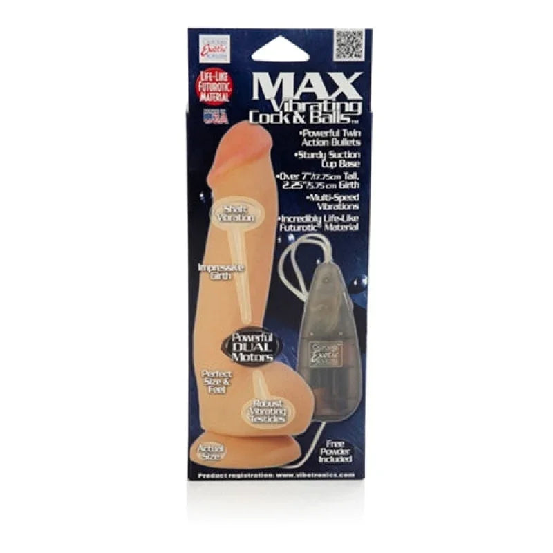 Max Vibrating Cock and Balls - Natural - MyPleasure