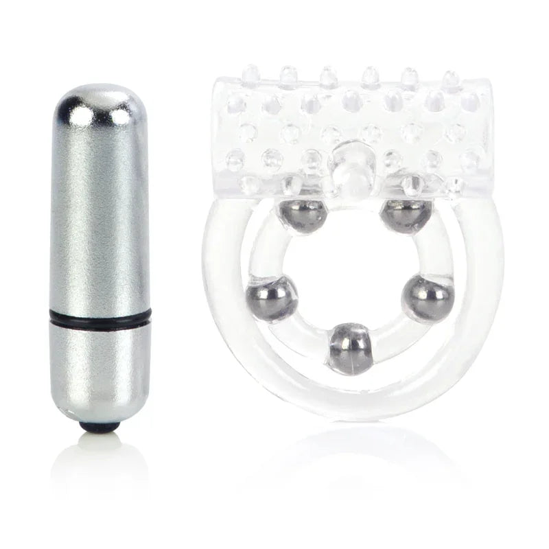 Maximus Enhancement Ring 5 Stroker Beads - Clear - MyPleasure