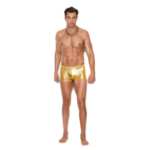 Men's Gold Lame Boxer Brief - Small/medium - Gold - MyPleasure