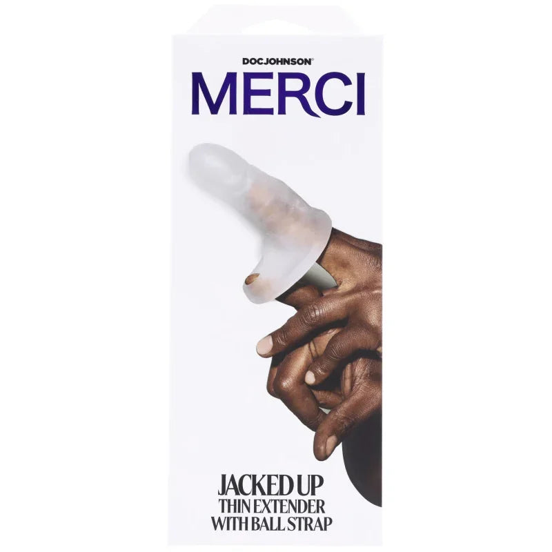 Merci - Jacked Up - Thin Extender With Ball Strap - Frost - MyPleasure