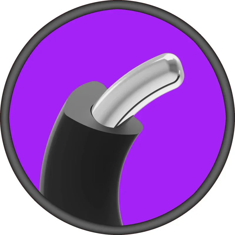 Merci - the Paradox - Silicone Covered Metal Cock Ring - 45mm - Black - MyPleasure