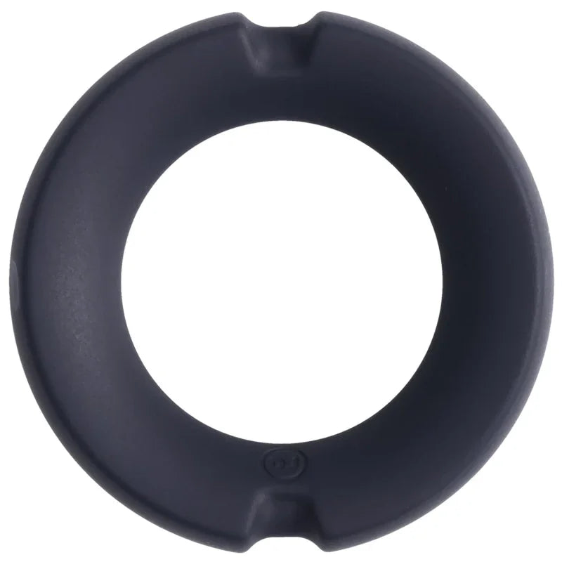 Merci - the Paradox - Silicone Covered Metal Cock Ring - 45mm - Black - MyPleasure