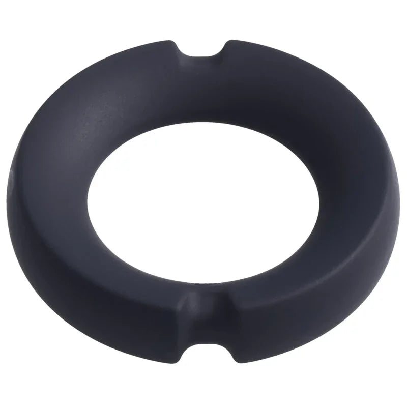 Merci - the Paradox - Silicone Covered Metal Cock Ring - 50mm - Black - MyPleasure