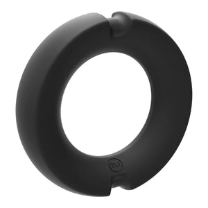 Merci - the Paradox - Silicone Covered Metal Cock Ring - 50mm - Black - MyPleasure