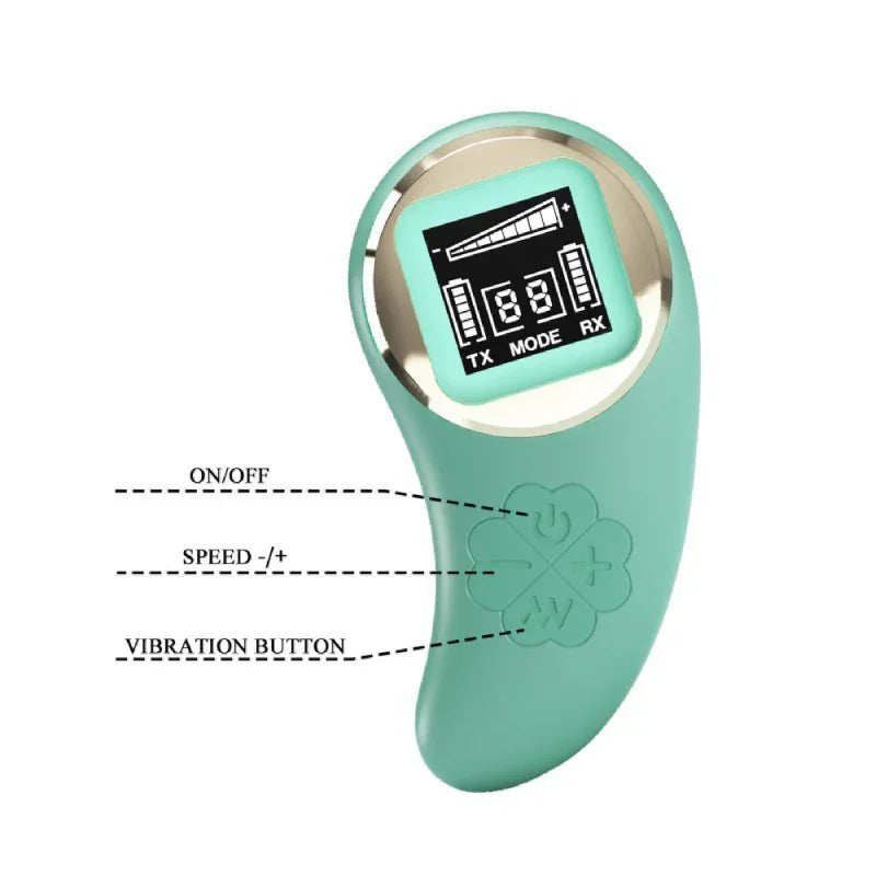 Mina Vibrating Remote Control Egg - Turquoise - MyPleasure