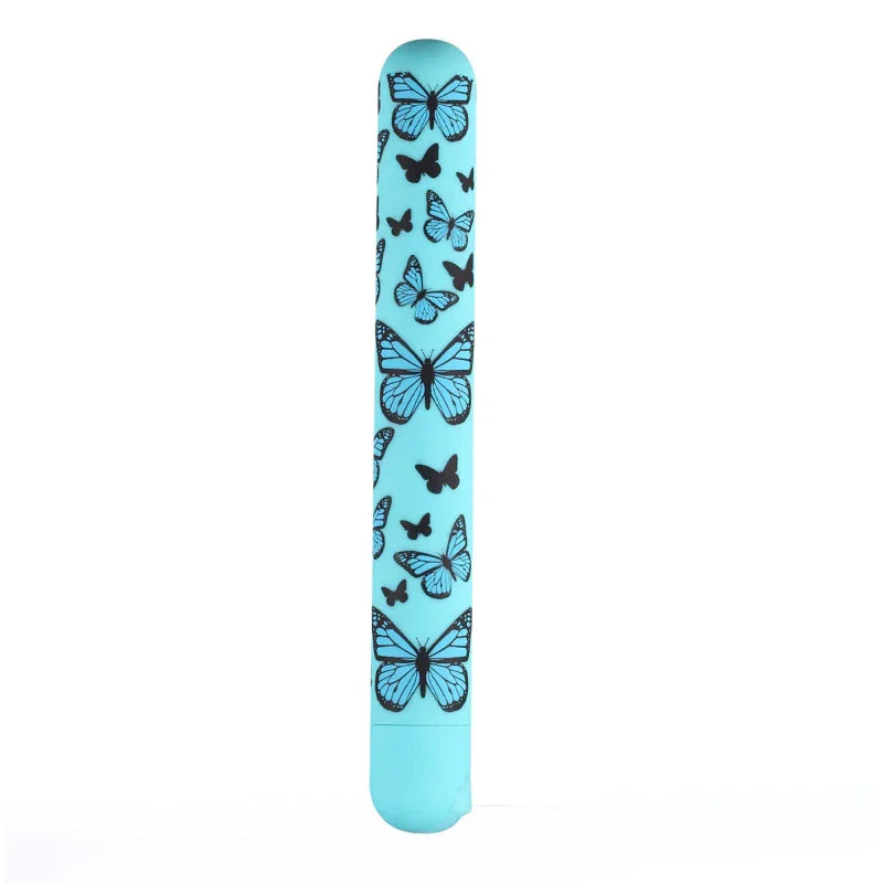 Monarch X-Long Butterfly Print Bullet - Blue - MyPleasure