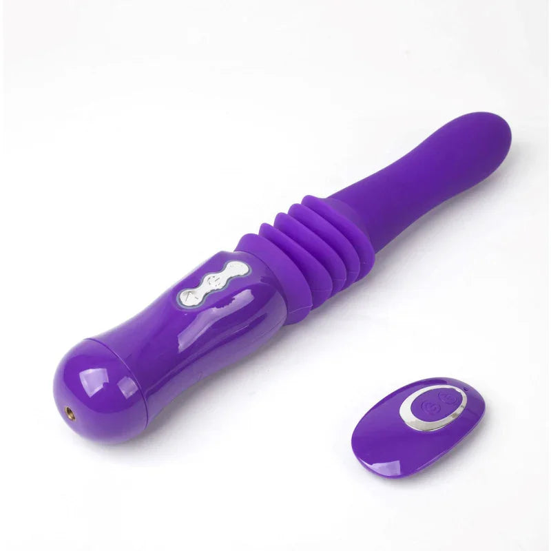 Monroe USB Rechargeable Silicone Thrusting Portable Love Machine - Purple - MyPleasure