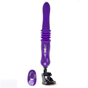 Monroe USB Rechargeable Silicone Thrusting Portable Love Machine - Purple - MyPleasure