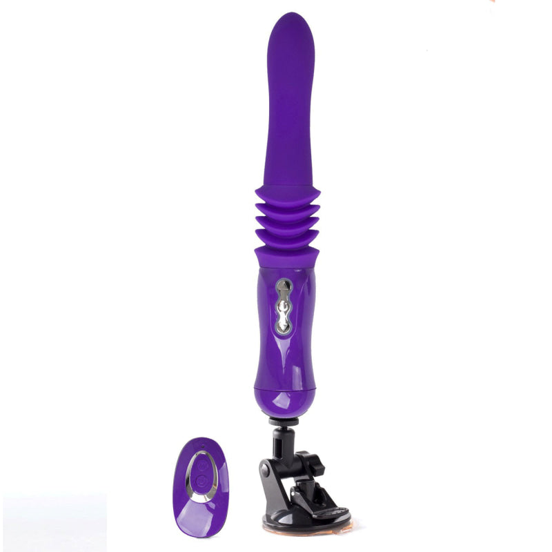 Monroe USB Rechargeable Silicone Thrusting  Portable Love Machine - Purple