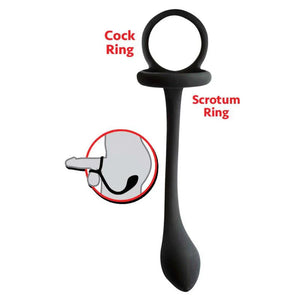 My Cockring Cring With Buttplug - Black - MyPleasure