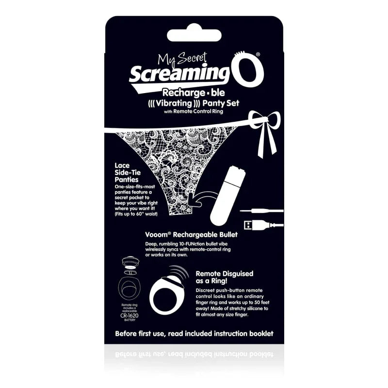 My Secret Charged Remote Control Panty Vibe - Black - MyPleasure