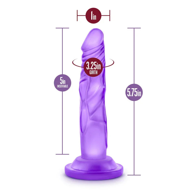 Naturally Yours - 5 Inch Mini Cock - Purple - MyPleasure