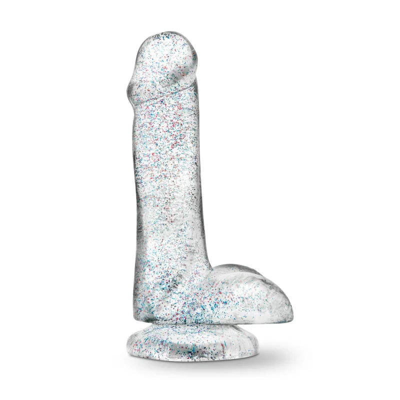 Naturally Yours - 6 Inch Glitter Cock - Sparkling Clear - MyPleasure
