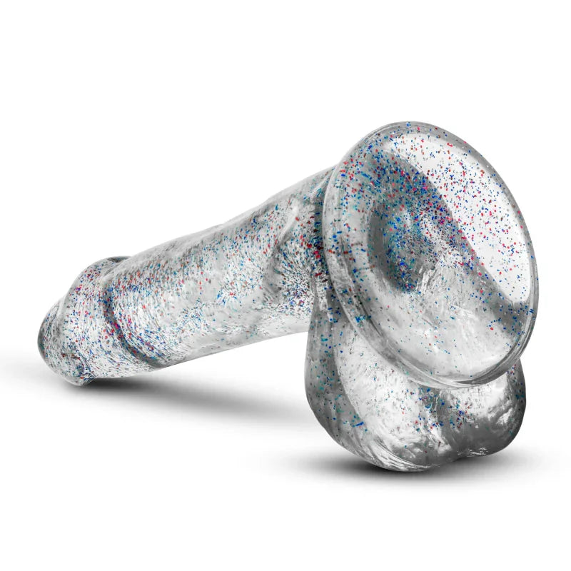 Naturally Yours - 6 Inch Glitter Cock - Sparkling Clear - MyPleasure