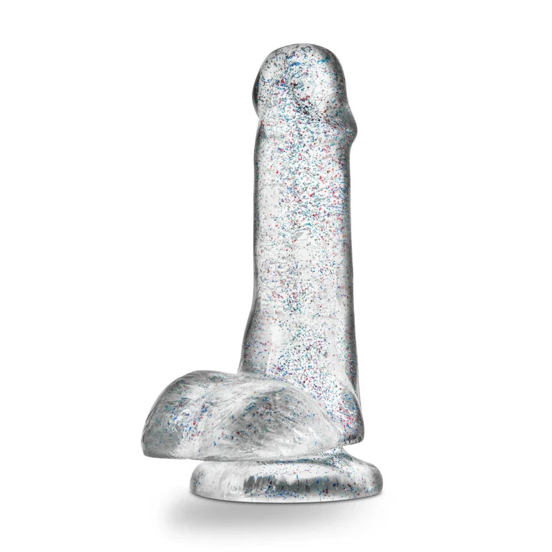 Naturally Yours - 6 Inch Glitter Cock - Sparkling Clear - MyPleasure