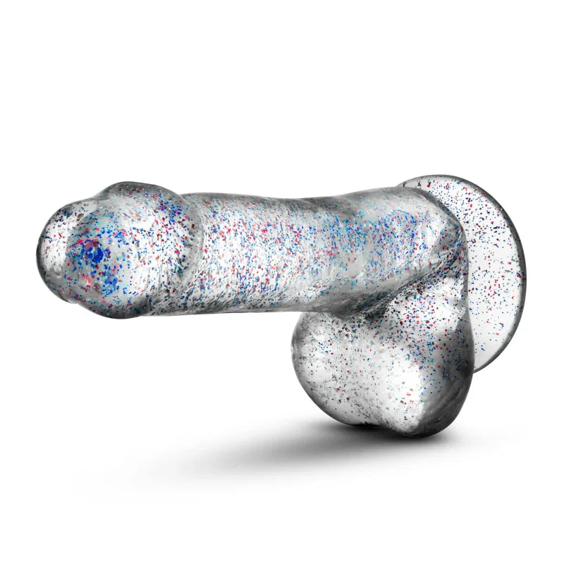 Naturally Yours - 6 Inch Glitter Cock - Sparkling Clear - MyPleasure