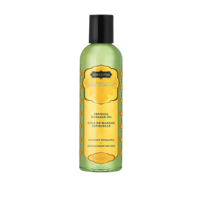 Naturals Massage Oil - Coconut Pineapple - 2 Fl Oz (59 ml) - MyPleasure
