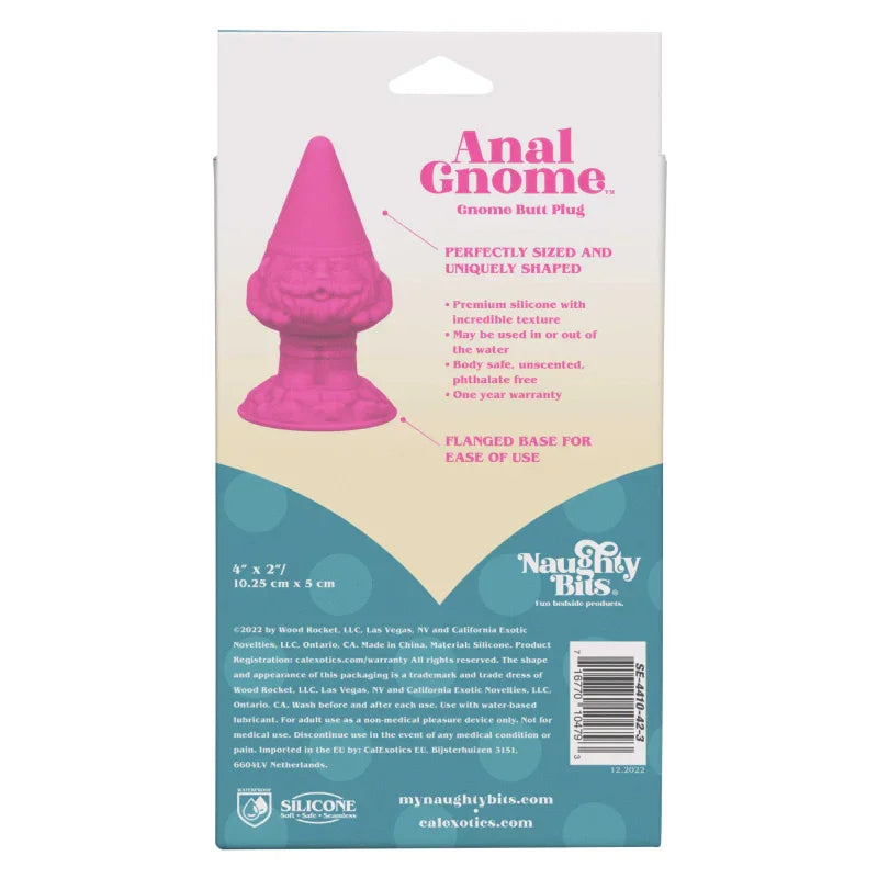Naughty Bits Anal Gnome Gnome Butt Plug - Pink - MyPleasure