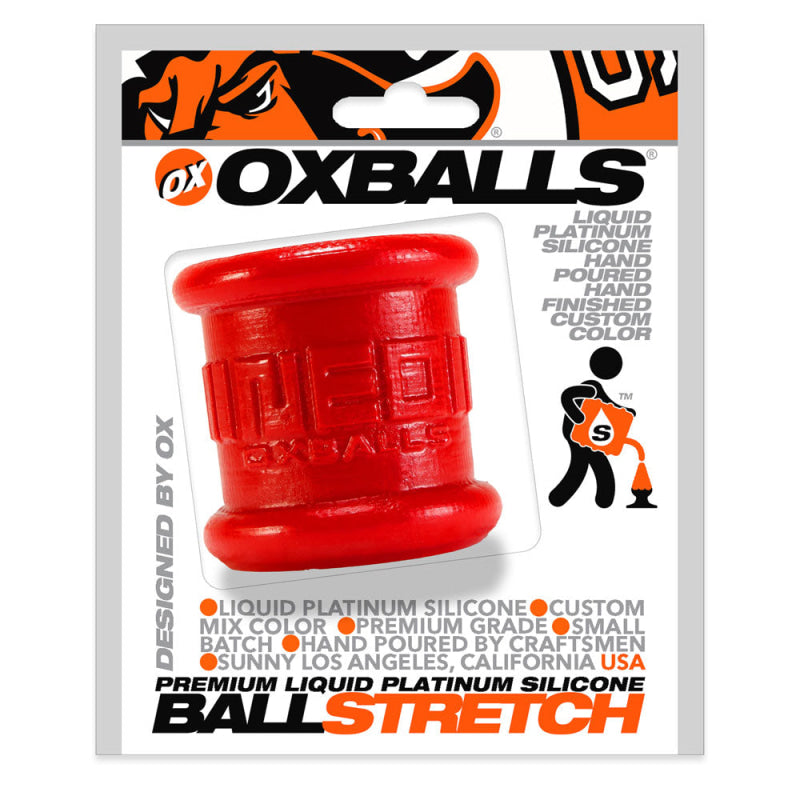 Neo 2 Inch Tall Ball Stretcher Squishy Silicone - Red