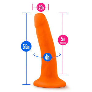 Neo - 5.5 Inch Dual Density Cock - Neon Orange - MyPleasure