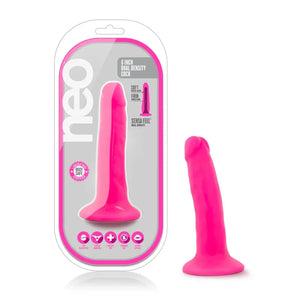 Neo - 5.5 Inch Dual Density Cock - Neon Pink - MyPleasure