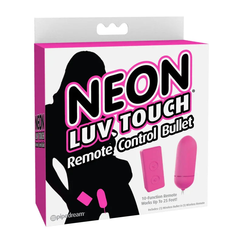 Neon Luv Touch Remote Control Bullet - Pink - MyPleasure