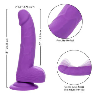 Neon Silicone Studs 6 Inch - Purple - MyPleasure
