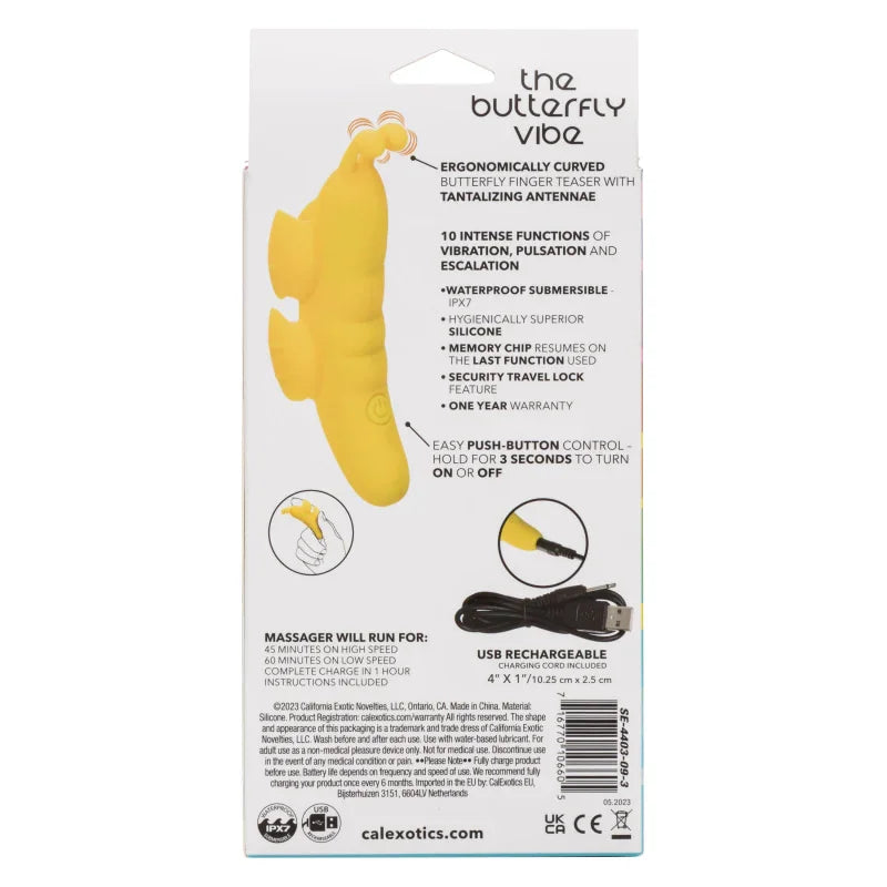 Neon Vibes the Butterfly Vibe - Yellow - MyPleasure