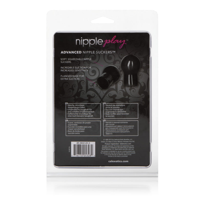 Nipple Play Advanced Nipple Suckers - Black