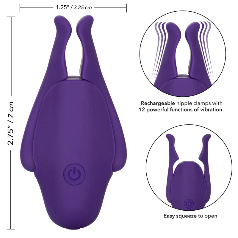 Nipple Play Rechargeable Nipplettes - Purple - MyPleasure