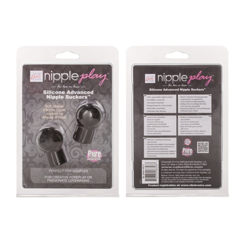 Nipple Play Silicone Advanced Nipple Suckers -  Black