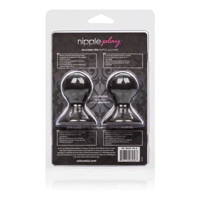 Nipple Play Silicone Pro Nipple Suckers - Black - MyPleasure