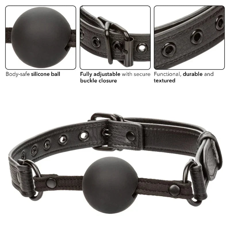 Nocturnal Collection Ball Gag - Black - MyPleasure