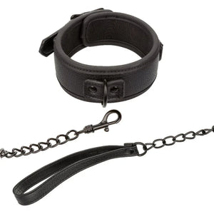 Nocturnal Collection Collar and Leash - Black - MyPleasure