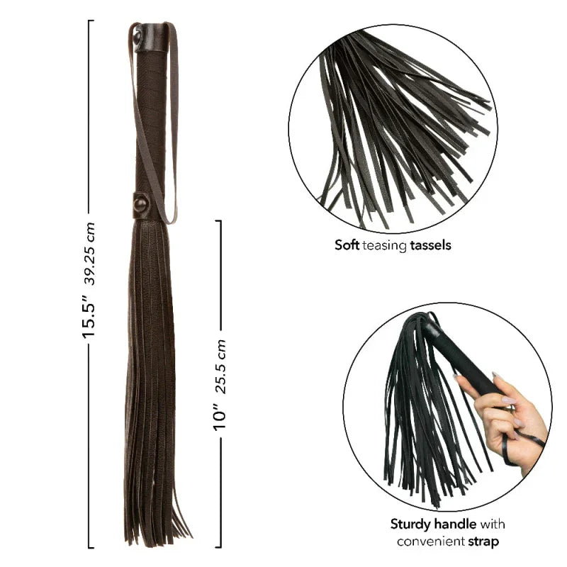 Nocturnal Collection Flogger - Black - MyPleasure