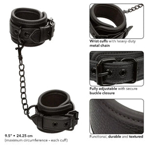 Nocturnal Collection Wrist Cuffs - Black - MyPleasure
